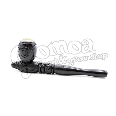 Wooden pipe with soapstone filter 10 - 14 cm 3